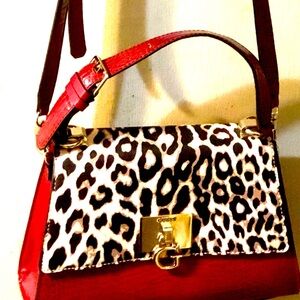 Guess Red and Black Shoulder Bag with Bold Design